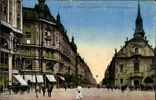 Ak Budapest Ungarn, Kossuth-Lajos-Gasse