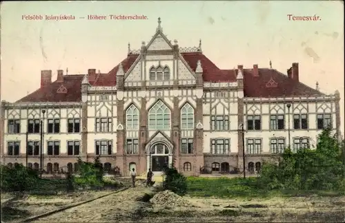 Ak Timișoara Temesvár Temeswar Rumänien, Höhere Töchterschule