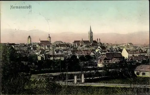 Ak Sibiu Nagyszeben Hermannstadt Rumänien, Gesamtansicht