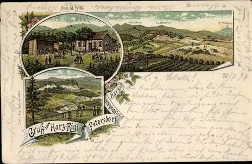 Litho Petersdorf Nordhausen am Harz, Harz Rigi, Gasthaus