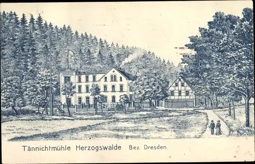 Ak Herzogswalde Wilsdruff Sachsen, Gasthaus Tännichtmühle