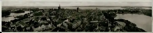Panorama Foto Stralsund in Vorpommern, Gesamtansicht aus der Vogelschau
