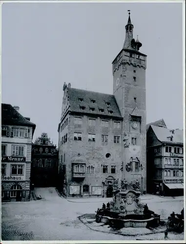 Foto um 1890, Würzburg am Main Unterfranken, Rathaus