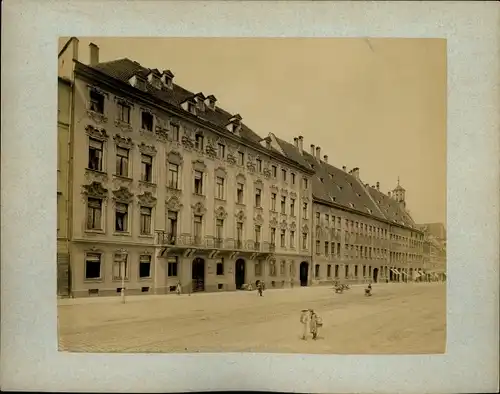 Foto um 1880, Augsburg in Schwaben, Fuggerhaus, Hotel zu den Drei Mohren