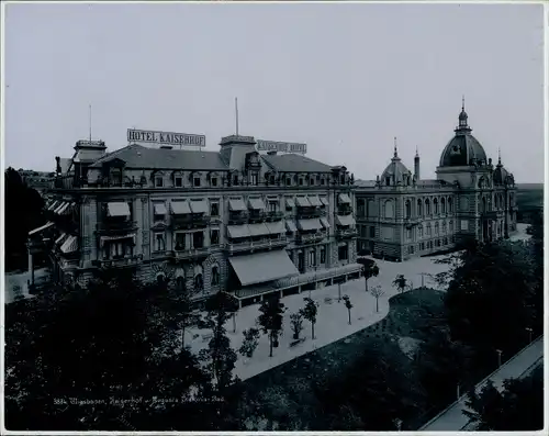 Foto um 1880, Wiesbaden in Hessen, Kaiserhof, Augusta Victoria Bad