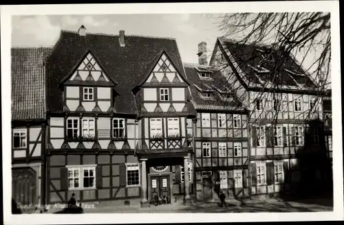 Ak Quedlinburg im Harz, Blick auf das Klopstockhaus