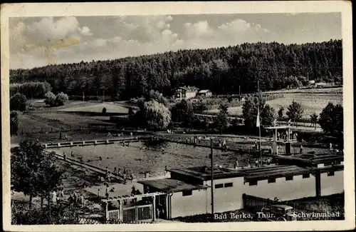 Ak Bad Berka in Thüringen, Schwimmbad