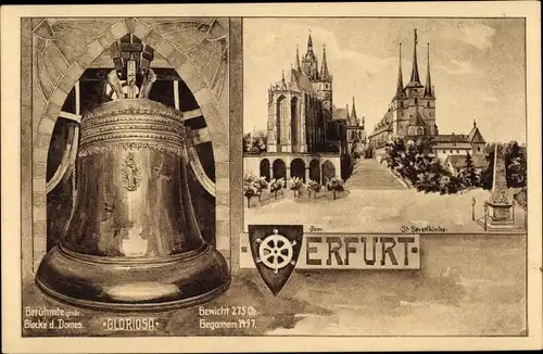 Ak Erfurt in Thüringen, Dom, Severikirche, Glocke Gloriosa