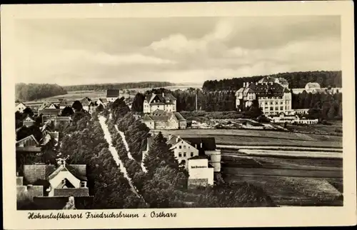 Ak Friedrichsbrunn Thale im Harz, Blick auf den Ort, Wald