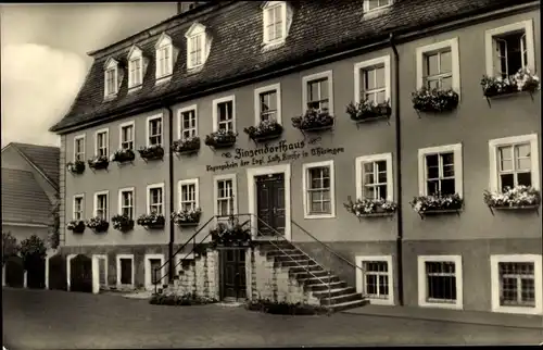 Ak Neudietendorf in Thüringen, Blick zum Zinzendorfhaus, ev. Brüdergemeine