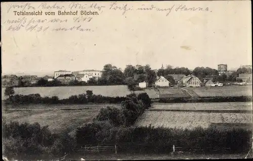 Ak Büchen im Herzogtum Lauenburg, Totale vom Bahnhof aus