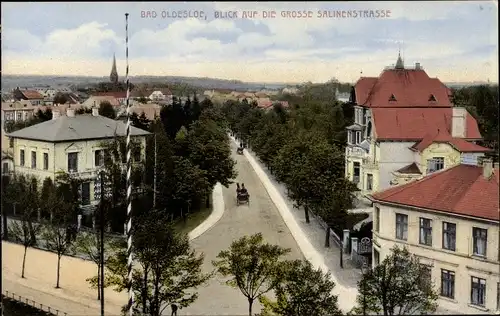 Ak Bad Oldesloe in Schleswig Holstein, Blick auf die grosse Salinenstraße