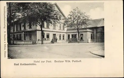 Ak Bad Rothenfelde am Teutoburger Wald, Hotel zur Post