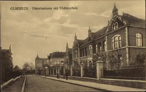 Ak Gladbeck im Ruhrgebiet, Viktoriastraße, Töchterschule