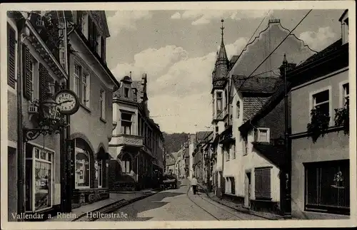 Ak Vallendar am Rhein, Hellenstraße, Geschäfte