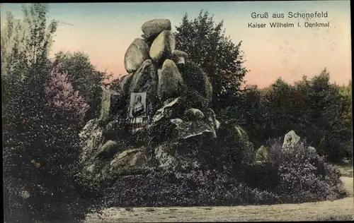 Ak Schenefeld in Holstein, Kaiser Wilhelm I. Denkmal