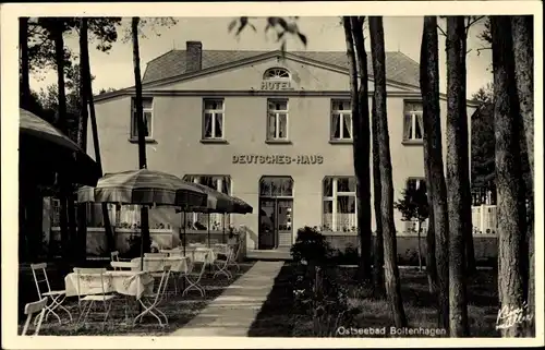 Ak Ostseebad Boltenhagen, Blick auf Hotel Deutsches Haus, Garten