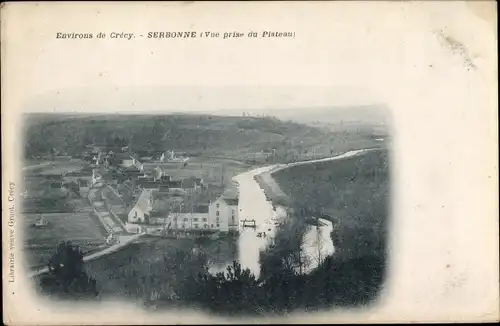 Ak Serbonne Seine et Marne, Vue prise du Plateau