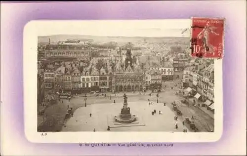 Ak Saint Quentin Aisne, Vue generale