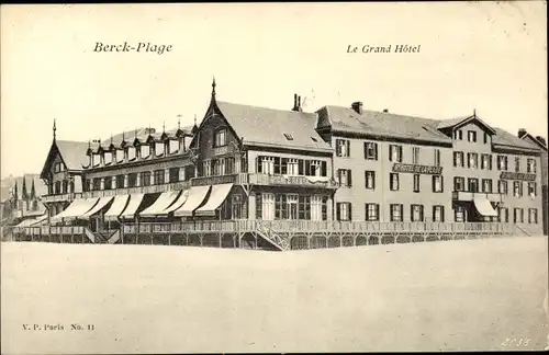 Ak Berck Plage Pas de Calais, Le Grand Hotel