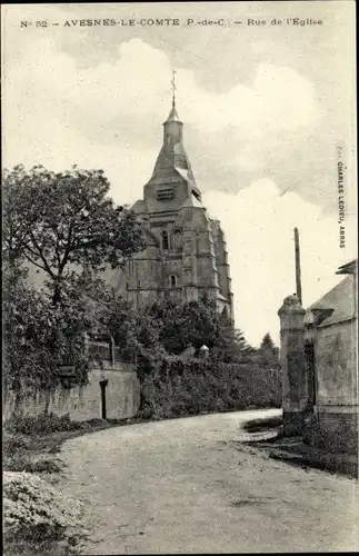 Ak Avesnes le Comte Pas de Calais, Rue de l'Eglise