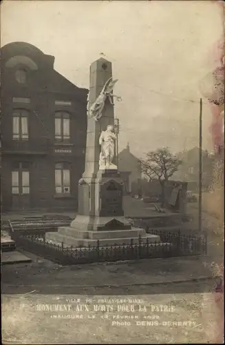 Ak Bruay les Mines Pas de Calais, Monument aux Morts pour la Patrie