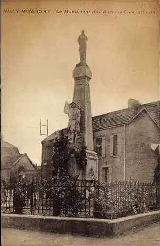 Ak Billy Montigny Pas de Calais, Le Monument