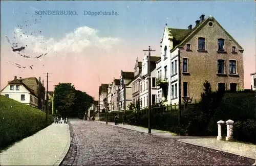 Ak Sønderborg Sonderburg Dänemark, Düppelstraße