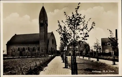 Ak Halfweg Haarlemmermeer Nordholland, R. K. Kerk