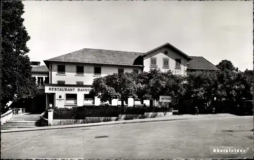 Ak Rheinfelden Kanton Aargau Schweiz, Restaurant Bahnhof