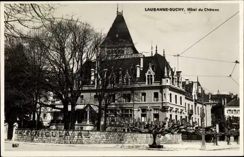 Ak Ouchy Lausanne Kanton Waadt, Hotel du Chateau