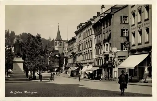 Ak Sankt Gallen Stadt Schweiz, Marktgasse