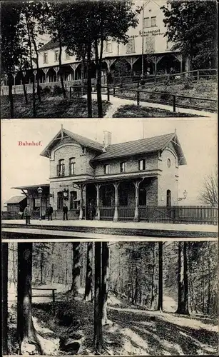 Ak Wetterzeube im Burgenlandkreis, Bahnhof, Restauration zur Eisenbahn