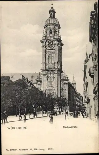 Ak Würzburg am Main Unterfranken, Neubaukirche