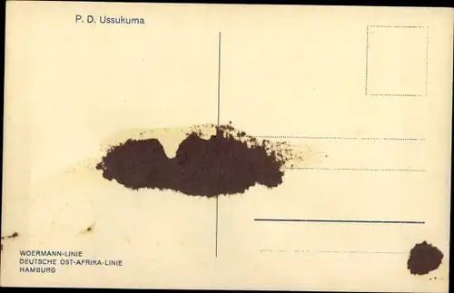 Ak Dampfer Ussukuma, DOAL, Woerman Linie