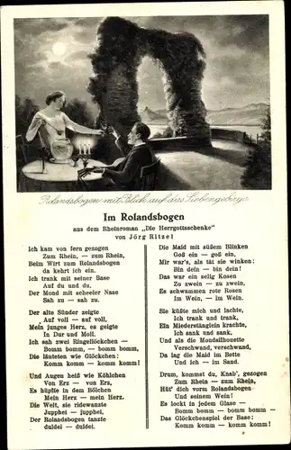 Gedicht Ak Im Rolandsbogen, Rheinroman Die Herrgottsschänke v. Jörg Ritzel