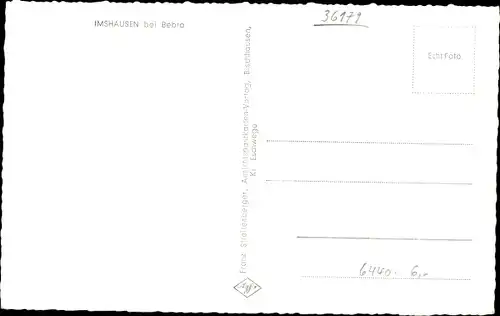 Ak Imshausen Bebra an der Fulda Hessen, Ort mit Umgebung