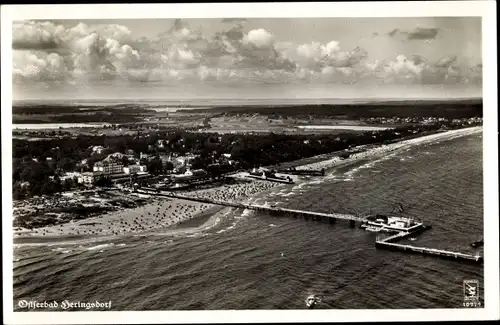 Ak Seebad Heringsdorf, Fliegeraufnahme von der Umgebung