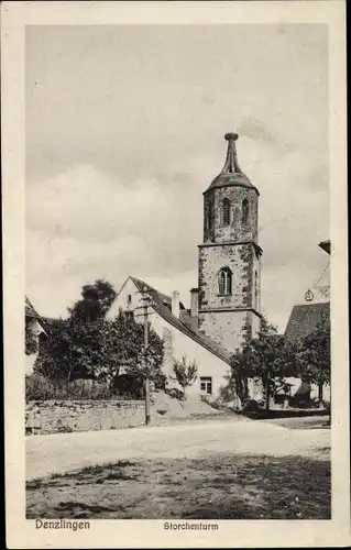 Ak Denzlingen im Breisgau, Storchenturm