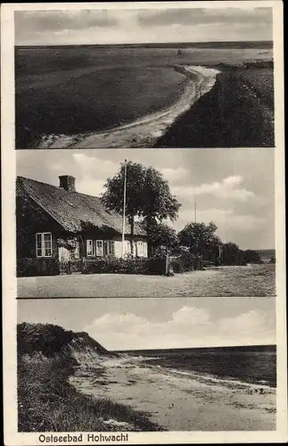 Ak Hohwacht in Schleswig Holstein, Partie am Strand, Wohnhaus