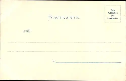 Litho Hamburg, Café Schwegler, Blick auf Gemälde Der fliegende Holländer