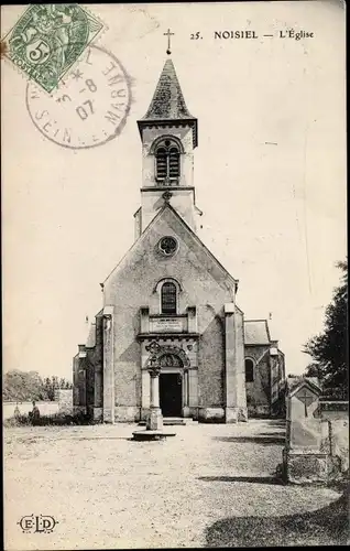 Ak Noisiel Seine-et-Marne, L'Eglise