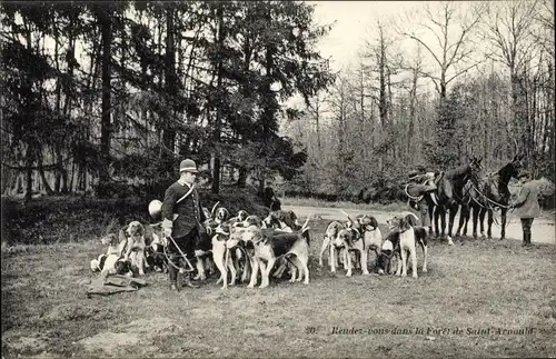 Ak Yvelines Frankreich, Rendez-vous dans la Foret de Saint Arnould