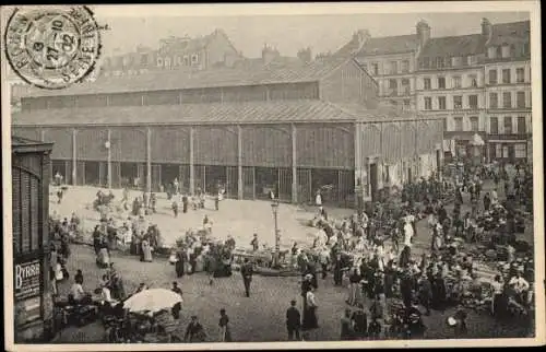 Foto Ak Rouen Seine Maritime, La Place, Halles