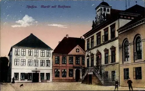 Ak Itzehoe in Holstein, Markt, Rathaus