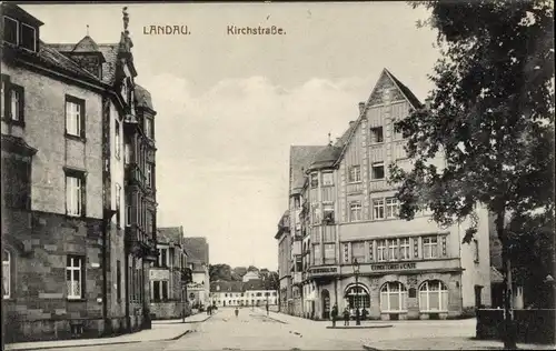 Ak Landau in der Pfalz, Kirchstraße, Konditorei