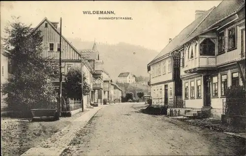 Ak Wildemann Clausthal Zellerfeld im Oberharz, Bahnhofstraße