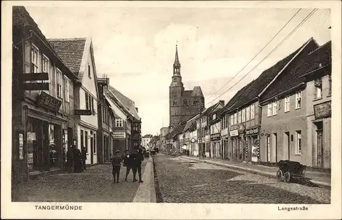 Ak Tangermünde an der Elbe, Langestraße