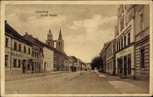 Ak Jüterbog im Kreis Teltow Fläming, Blick in die Große Straße, Reinhold Pense