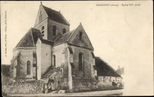 Ak Chassemy Aisne, Eglise